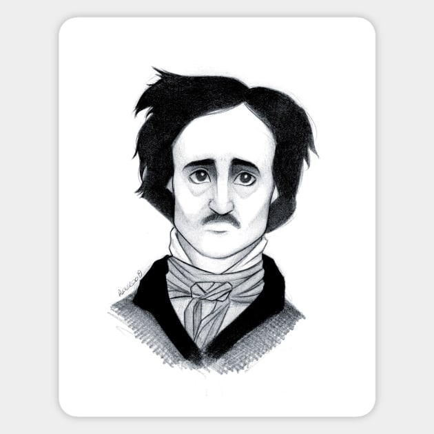 Edgar Allan Poe Sticker by rosg89